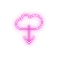 Poster - Cloud computing arrow SEO neon icon