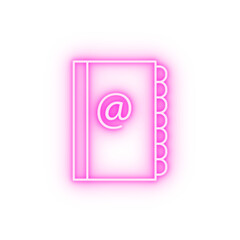 Poster - Notebook email neon icon