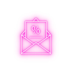 Poster - Posen mail envelope neon icon