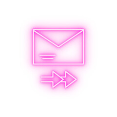 Wall Mural - Message arrow email neon icon