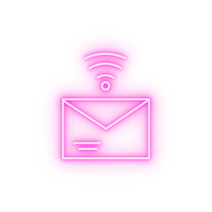 Poster - Connection message send neon icon