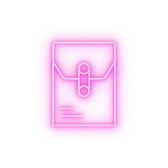 Poster - Letter send message neon icon