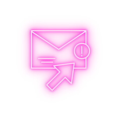 Poster - Adept message arrow neon icon