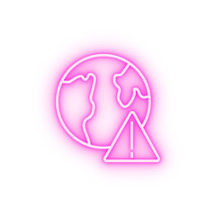 Poster - warning neon icon
