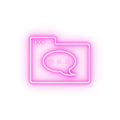 Sticker - Folder message neon icon