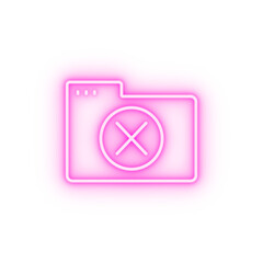 Poster - Folder ban neon icon