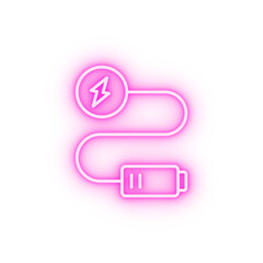 Poster - Battery energy neon icon