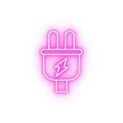 Poster - Plug energy neon icon