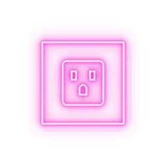 Poster - Socket energy neon icon