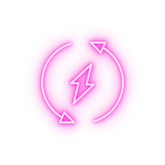 Wall Mural - Power energy neon icon