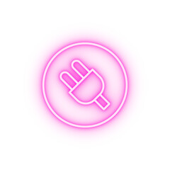 Poster - Plug energy neon icon