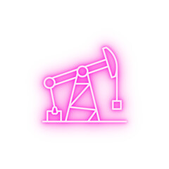 Sticker - Pump jack energy neon icon