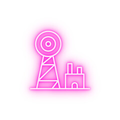 Poster - Industry energy neon icon