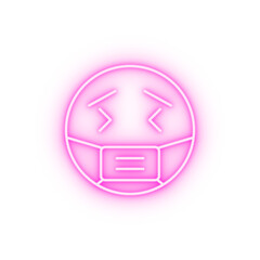 Poster - Sick emotions neon icon