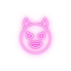 Sticker - Devil emotions neon icon