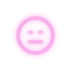 Poster - Dissatisfied emotions neon icon