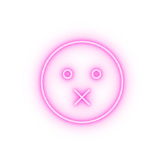Poster - Mute emotions neon icon