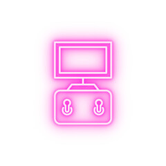 Poster - joystick field outline neon icon