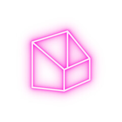 Poster - Box opened neon icon