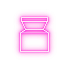 Poster - Box opened neon icon