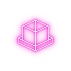 Poster - Box opened neon icon