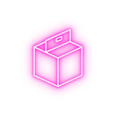 Poster - Box opened neon icon