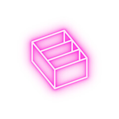 Poster - Box opened neon icon