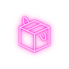 Poster - Box opened neon icon