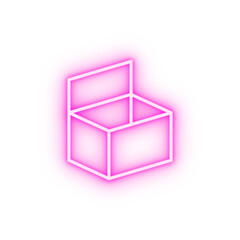 Poster - Box opened neon icon
