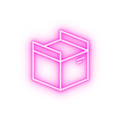 Poster - Box opened neon icon