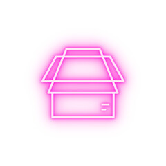 Poster - Box opened neon icon