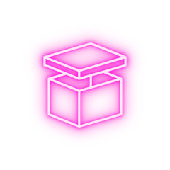 Poster - Box opened neon icon