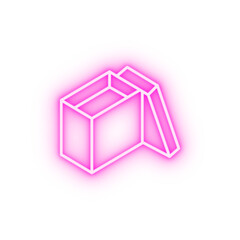 Poster - Box opened neon icon