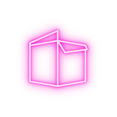 Poster - Box opened neon icon
