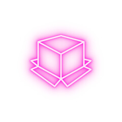 Poster - Box opened neon icon