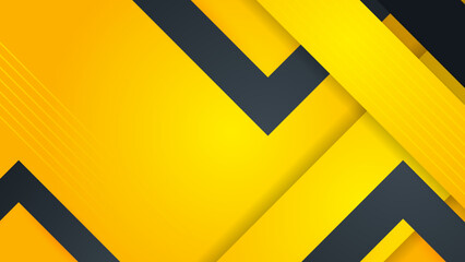 Black and yellow abstract banner background