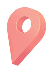 Canvas Print - gps location pin app 3d icon