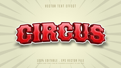 Wall Mural - Circus 3d editable text effect font style