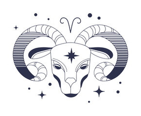 Wall Mural - aries astrology zodiac sign