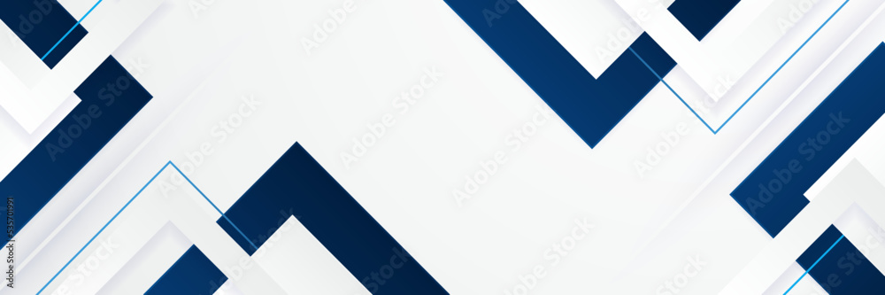 Abstract blue and white geometric shapes vector technology background ...