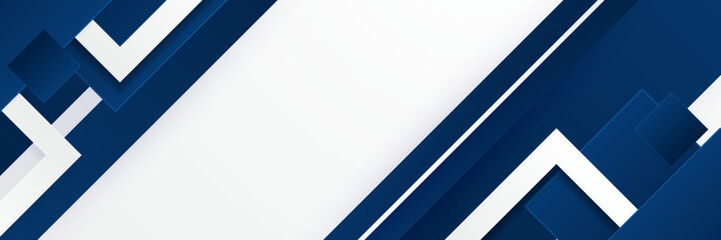 Minimal blue and white geometric shapes abstract modern background design. Design for poster, template on web, backdrop, banner, brochure, website, flyer, landing page, presentation, and webinar