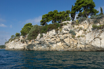 Sticker - Marjan park seen from the sea in Split. Croatia