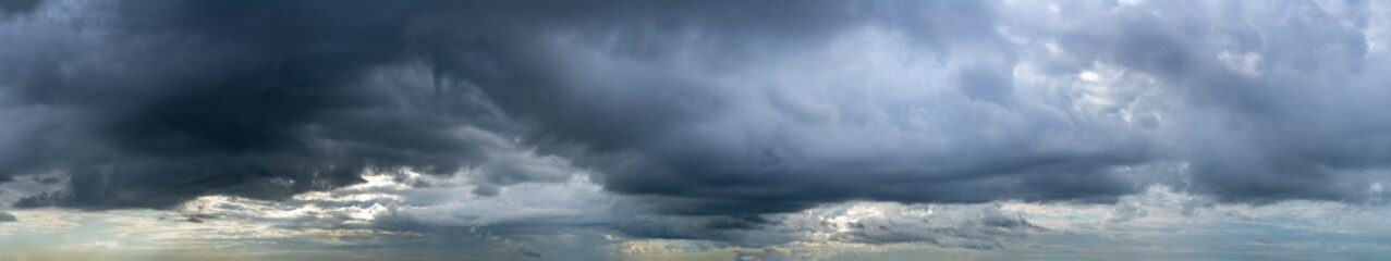 Wall Mural - fantastic soft thunderclouds, sky panorama