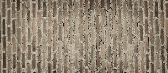 Sticker - Surface of Vintage brick wall background.