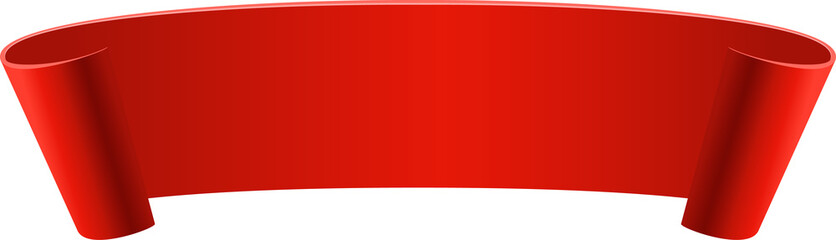 curved red ribbon