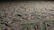 © RocknRoller Studios - Fifty Dollar Bills. Prosperity concept Background with Scattered Currency.