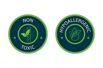 Sticker - hypoallergenic, non toxic icon vector illustration 