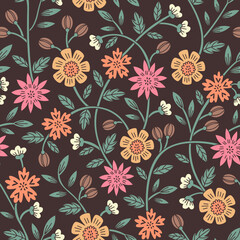 Wall Mural - seamless floral pattern