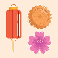 Sticker - three mid autumn icons