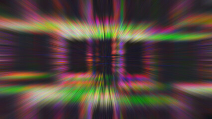 Canvas Print - Abstract iridescent glitch art texture background image.